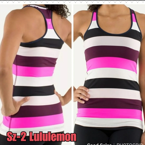 Striped Racerback Tank Tops - Picture 7 of 7